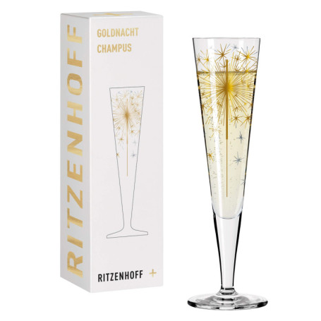 Flûte à Champagne Ritzenhoff Goldnacht - Design Élégant en Or Véritable