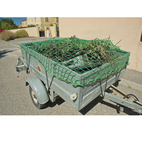 Filet de Remorque WERKA PRO 130x250cm - Protection et Fixation en Vert