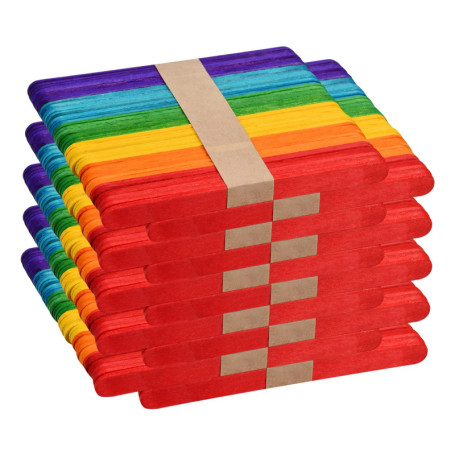 500 Bâtons en Bois Colorés pour Artisanat DIY - Joyan