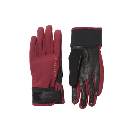 Gants Imperméables Isolés Sealskinz pour Femmes - Noir/Rouge, Taille M