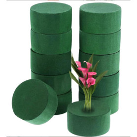 Ensemble de 12 Cylindres en Mousse Florale Verte pour Arrangements DIY