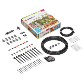 Kit d'Arrosage Goutte-à-Goutte Gardena pour Plantes en Pots avec Programmateur