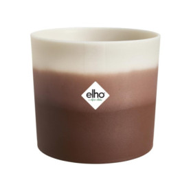 Pot de Fleurs Elho Colour Gradient 16cm - Marron Cèdre en Plastique Recyclé