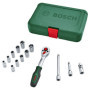 Set de 14 pièces cliquet et douilles 1/4 Bosch - Outils de bricolage ergonomiques