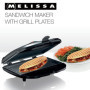 Grille-Pain et Appareil à Croque-Monsieur Melissa 750W Noir