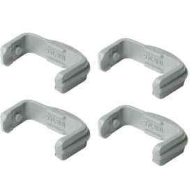 Lot de 4 Butées de Rail Supérieur pour Lave-Vaisselle - Gris