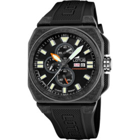 Montre Chronographe Sportive en Fibre de Carbone Noir