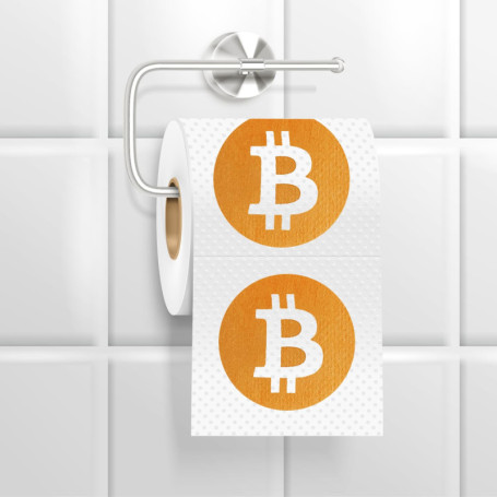 Papier Toilette Amusant Bitcoin - Cadeau Idéal pour Fans de Crypto