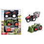 Coffret de 3 Véhicules de Ferme - 2 Tracteurs et 1 Remorque Fendt et Massey Ferguson