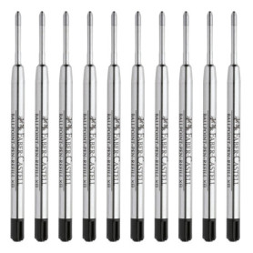 Recharge Stylo à Bille Faber-Castell - 10 Mines Indélébiles Noires XB