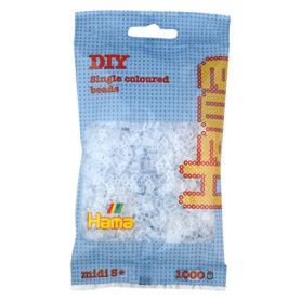 Sachet de 1000 perles à repasser Hama - Transparent pour créations artistiques
