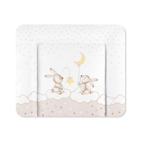 Matelas à Langer Softy Julius Zöllner - 85 x 75 cm, Imperméable et Lavable, Motif Lapin