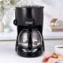 Cafetière Programmable Russell Hobbs Textures Plus - 10 Tasses, Verseuse en Verre