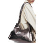 Sac à épaule Desigual Montville Half Logo en Brushed Silver et Violet