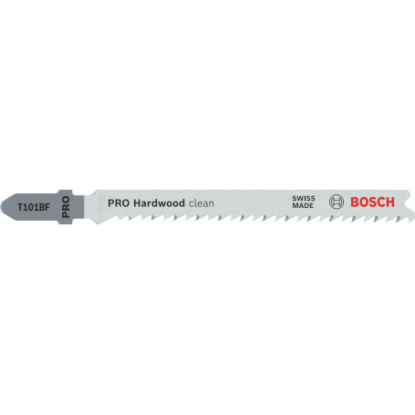 Lames de Scie Sauteuse Bosch PRO Hardwood clean T101BF - 2 pièces pour Bois Dur