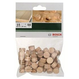 Set de 50 bouchons en hêtre Bosch - Diamètre 15 mm