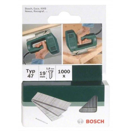 Set de 1000 Clous d'Agrafage Bosch Type 47 - Longueur 23 mm