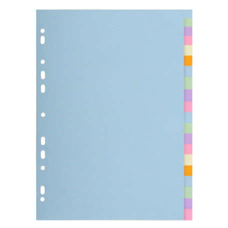 Intercalaire Pastel A4 Exacompta avec 20 Onglets Neutres - 170g/m2