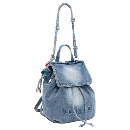 Sac à dos Desigual Mini Half Logo en Denim Raw