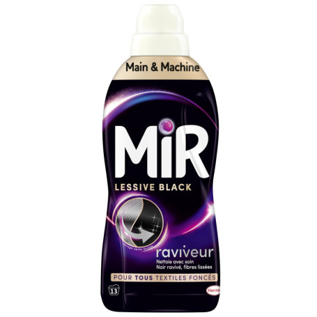 Mir Lessive Liquide Black - 3 en 1 pour Textiles Foncés - 13 Lavages