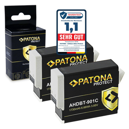 Batterie PATONA Protect 1730mAh pour GoPro Hero 12/11/10/9 - Remplacement Durable