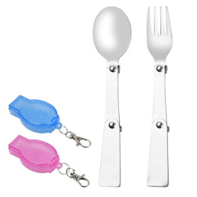 Ensemble de Couverts Pliables Hoxfly en Acier Inoxydable pour Camping et Voyage