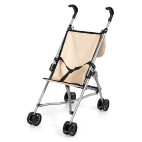 Poussette Canne Beige pour Poupée avec Sac - Bayer Design