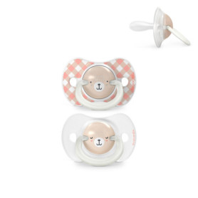 Lot de 2 Sucettes Brillantes pour Bébés 6-18 Mois - Suavinex Rose