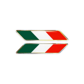 Autocollants 3D Drapeau Italie Incliné - 2 Pièces