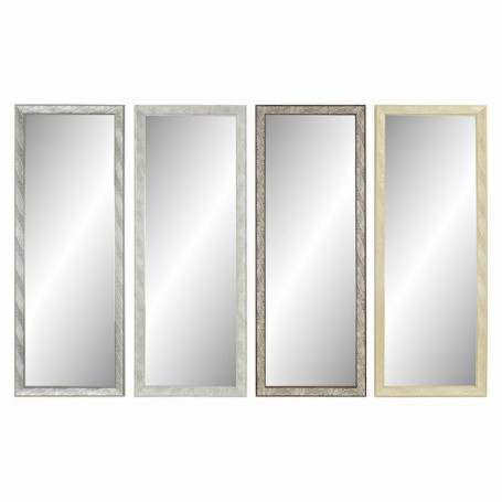 Miroir mural DKD Home Decor Verre Naturel Gris Marron Blanc PS 4 Unités Feuille 153,99 €