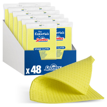 Carréponges Spontex The Essentials - Éponges Super Absorbantes pour Nettoyage Quotidien