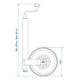 Roue Jockey ProPlus Ø 48 mm pour Remorque et Caravane