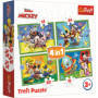Puzzle Disney Mickey Mouse - 4 en 1 pour Enfants à Partir de 3 Ans