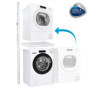 Kit de Superposition Universel Hoover pour Lave-Linge et Sèche-Linge avec Tablette Coulissante - Blanc