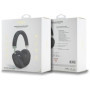 Casque Bluetooth CG Mobile Guess Noir avec Logo Triangle Doré - Son Clair et Basses Profondes