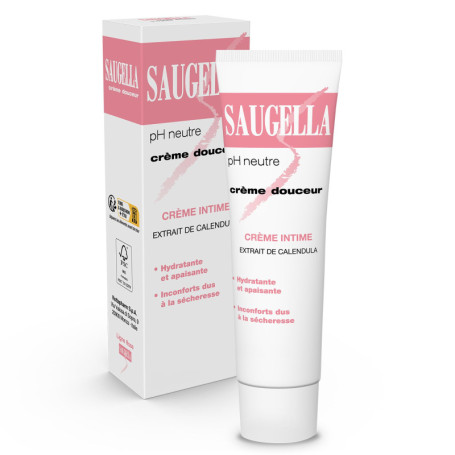 Saugella Crème Douceur Intime - Hydratation et Apaisement 30 ml