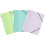 Lot de 3 Chemises A4 OXFORD School Life avec Élastique - Couleurs Pastel