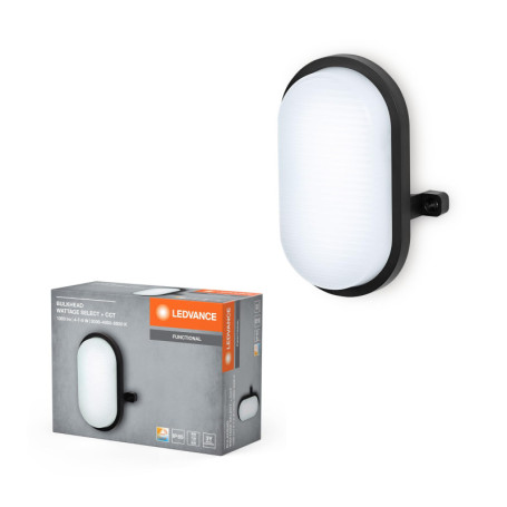 Applique LEDVANCE Bulkhead Noir IP65 - Luminaire Étanche 4W/7W/9W CCT