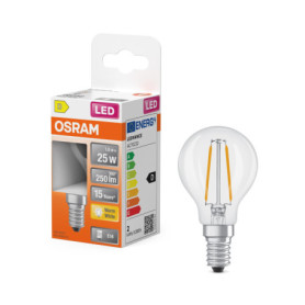 Ampoule LED Osram Star Globe P25 Filament E14 1,8 W Blanc Chaud
