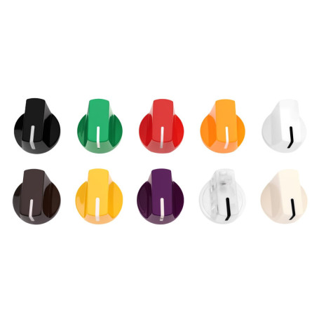 Lot de 10 boutons de potentiomètre 19 mm pour guitare électrique - eMagTech