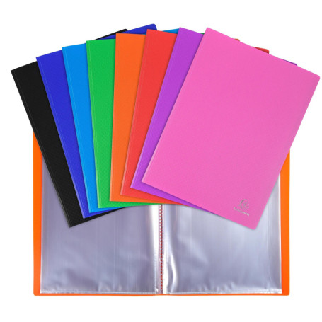 Exacompta Protège-documents OPAK - Carton de 8 Pochettes A4 en Couleurs Assorties