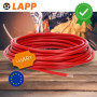 Câble PVC Rouge H07V-K 16 mm - 10 mètres Lapp