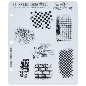 Ensemble de Tampons en Caoutchouc Étirable Tim Holtz - Motif Grunge