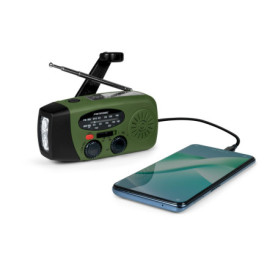 Radio FM Solaire Portable Metronic avec Alarme SOS et Torche LED - Idéale pour Camping