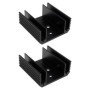 Lot de 2 Dissipateurs Thermiques en Aluminium Anodisé 50x50mm pour Transistors TO-3