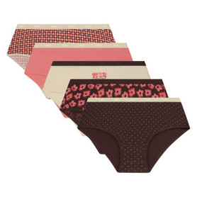 Lot de 5 Boxers Femme Les Pockets en Coton Multicolore