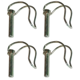 Goupilles demi-lune en acier zingué pour remorque et motoculture - 4 pièces
