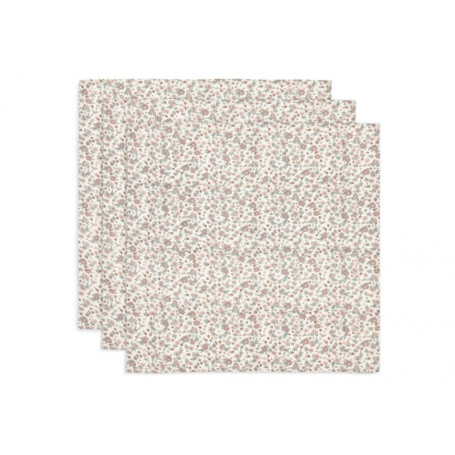 Lot de 3 Langes en Gaze de Coton Retro Flowers - Douceur et Polyvalence