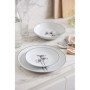 Service de Table en Porcelaine 18 pièces - Décor Floral pour 6 Personnes