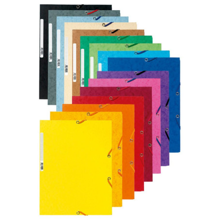 Lot de 50 Chemises à Élastiques Exacompta - Couleurs Assorties